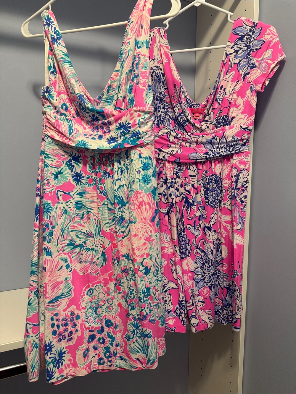 [BUNDLE] 2 Lilly Pulitzer Sloane & Winslow Dresses Size Small Pink Floral Knit